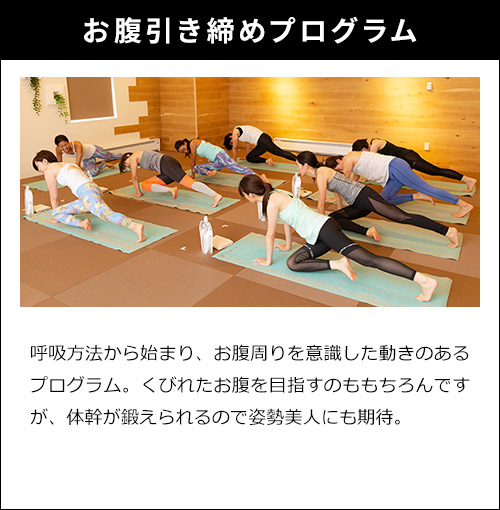 お腹引き締めプログラム